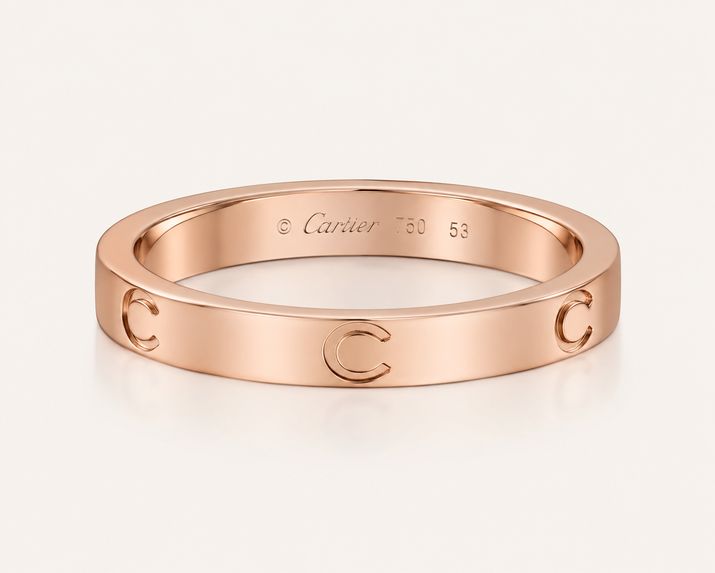 Rose Gold Screw Motif Band Style 131