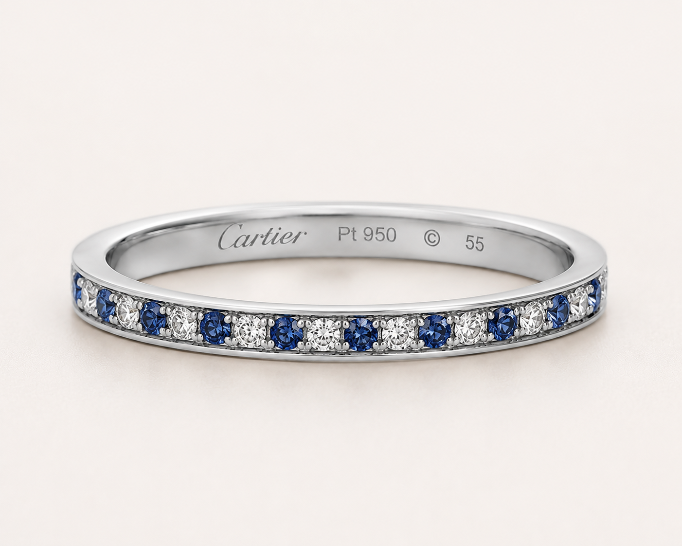 White Gold Sapphire Eternity Band