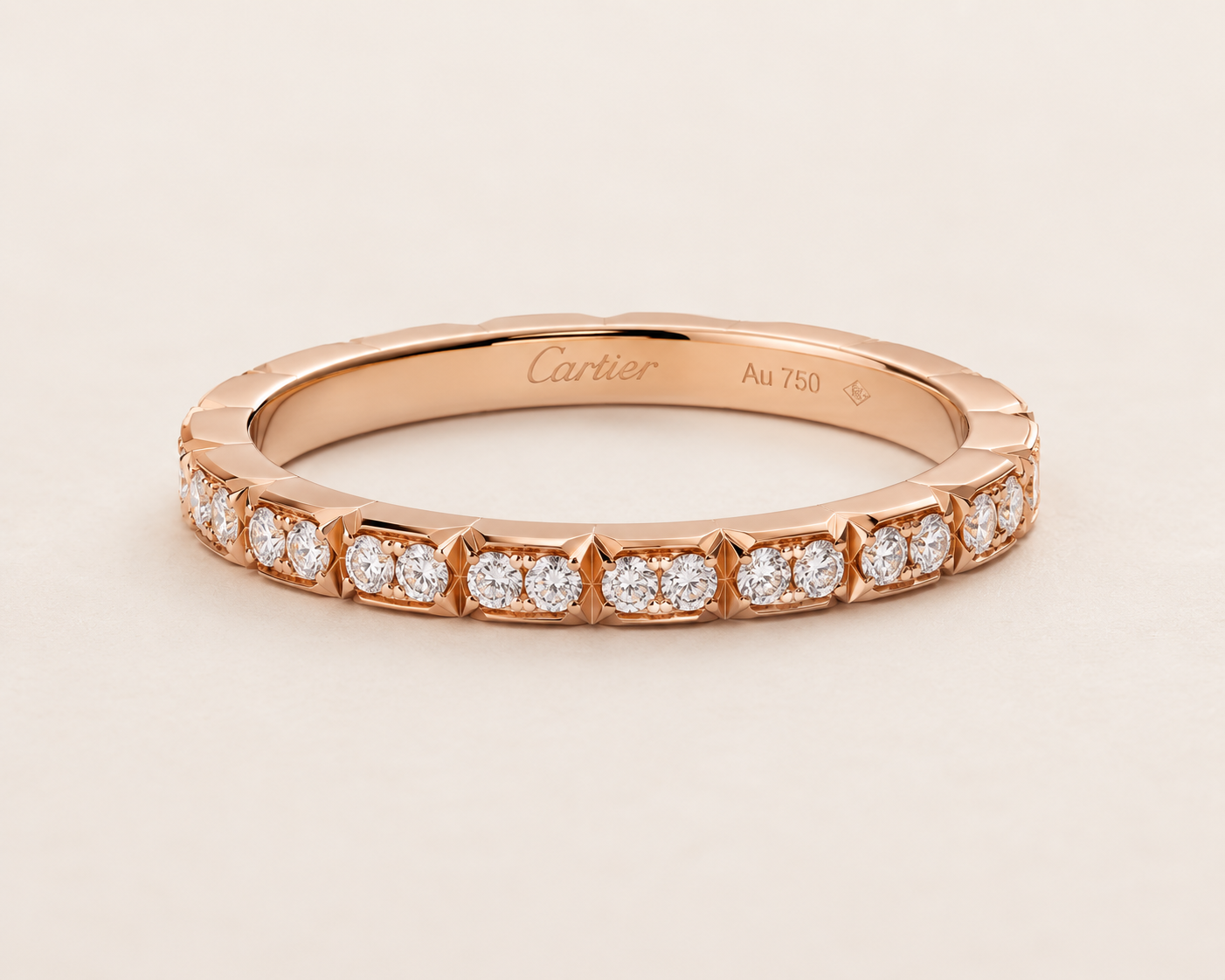 Rose Gold Diamond Eternity Band Style 168