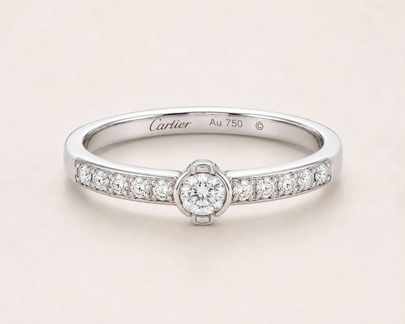 White Gold Oval Diamond Ring