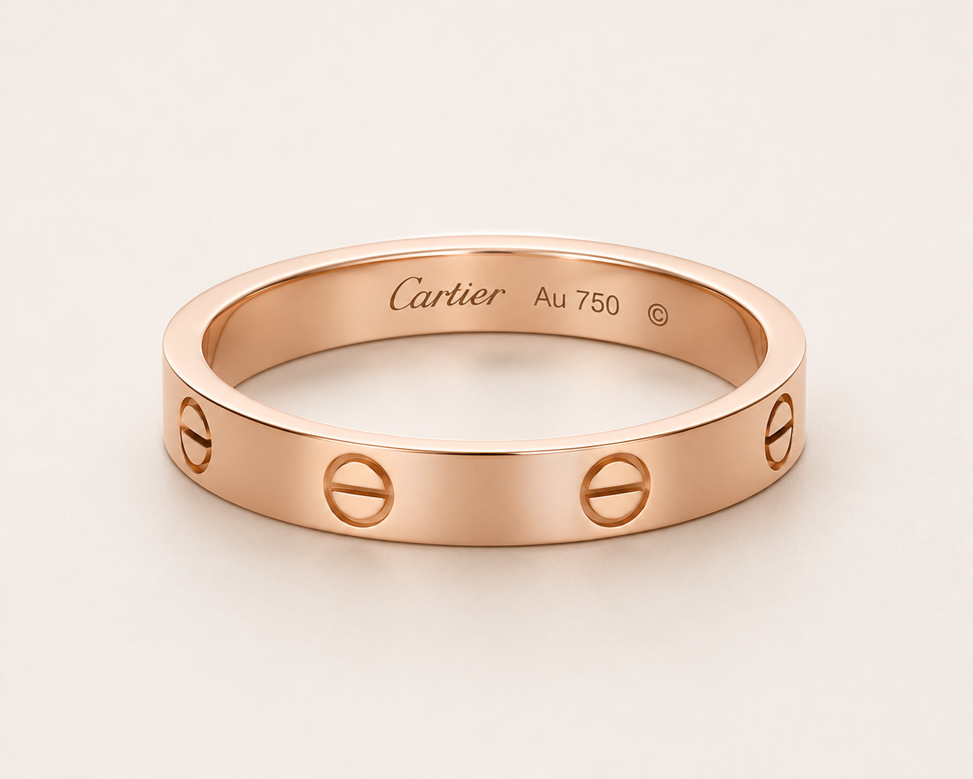 Rose Gold Screw Motif Band Style 243