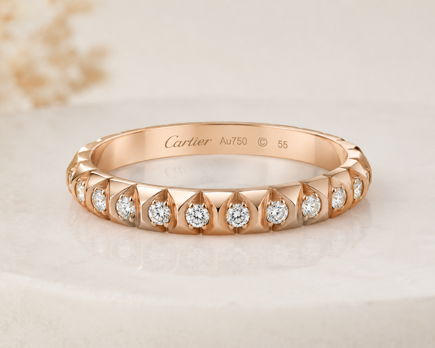 Rose Gold Diamond Eternity Band Style 78