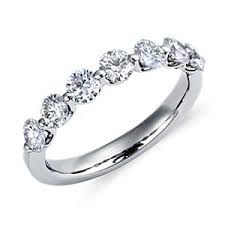 White Gold Diamond Wave Band