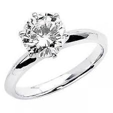 White Gold Diamond Solitaire Engagement Ring Style ring_003