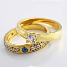 Yellow Gold Blue Sapphire and Diamond Gemstone Accent Band