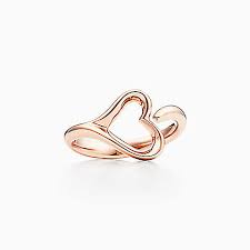 Rose Gold Heart Outline Ring