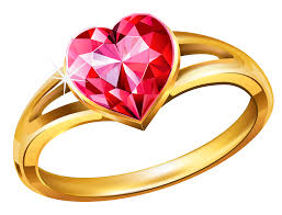 Yellow Gold Ruby Heart Solitaire Ring