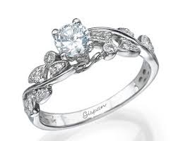 White Gold Diamond Floral Bridal Ring