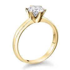 Yellow Gold Diamond Solitaire Engagement Ring