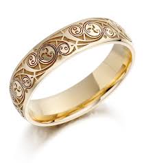 Rose Gold Engraved Band Ring