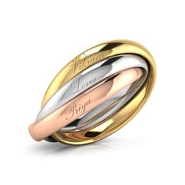 Two Tone Rolling Band Ring