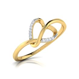 Yellow Gold Infinity Diamond Ring