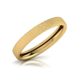 Yellow Gold Textured Band Ring