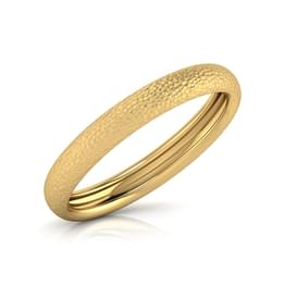 Yellow Gold Textured Wedding Band Style ring_079