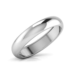 White Gold Plain Wedding Band Style ring_081