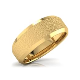 Yellow Gold Wide Textured Band