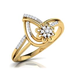 Yellow Gold Butterfly Diamond Ring