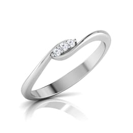 White Gold Slim Diamond Accent Band