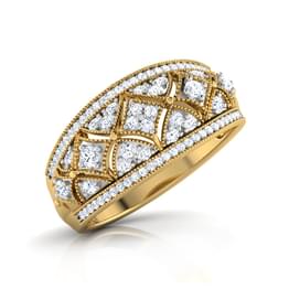 Yellow Gold Tiara Diamond Ring
