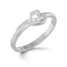 White Gold Diamond Halo Solitaire Ring