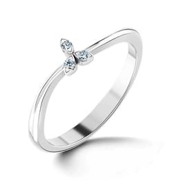 White Gold Diamond Butterfly Ring