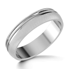 White Gold Wide Plain Band Style ring_127