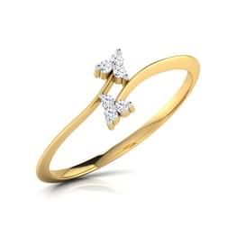Yellow Gold Open Diamond Ring