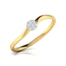 Yellow Gold Diamond Round Solitaire Ring Style ring_147
