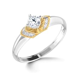 Two Tone Diamond Two Tone Solitaire Ring