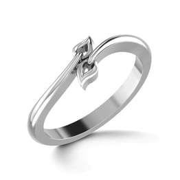 White Gold Diamond Star Solitaire Ring