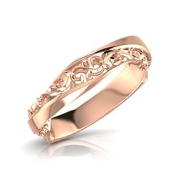 Rose Gold Diamond Rose Gold Floral Band