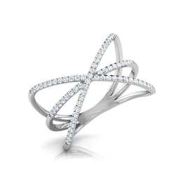 White Gold Diamond Star Pavé Ring