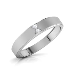 White Gold Wide Plain Band Style ring_187